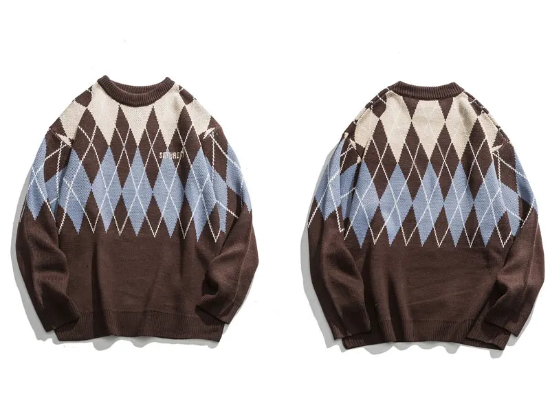 GONTHWID/вязаные свитера в стиле пэчворк с цветным блоком; Модный Повседневный пуловер в стиле Харадзюку; трикотажный джемпер; топы в стиле хип-хоп; уличная одежда