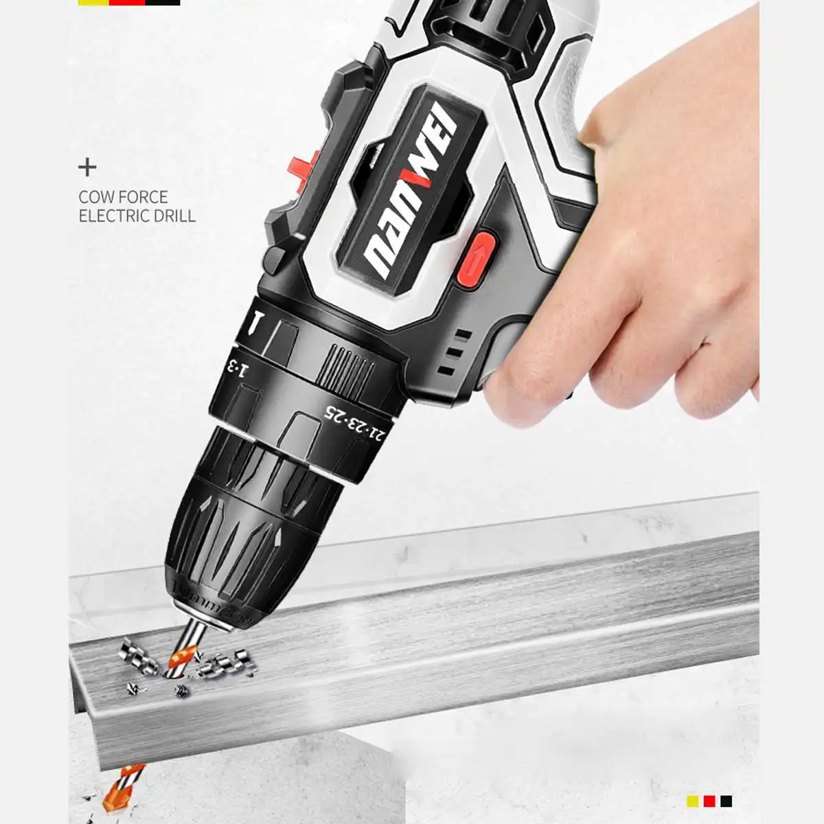 42VF Electric Drill 2 Speed 36NM Power Drills Cordless Screwdriver Lithium Battery Mini Drill Cordless Screwdriver Power Tools