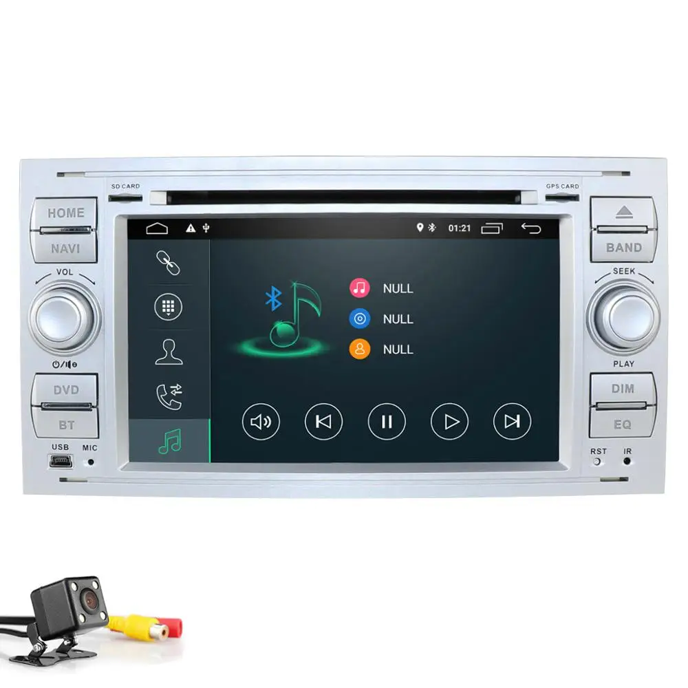 Excellent Car Multimedia Player Android 9.0 GPS 2 Din Car Radio Audio Auto For Ford/Mondeo/Focus/Transit/C-MAX Bluetooth Rear View Camera 1
