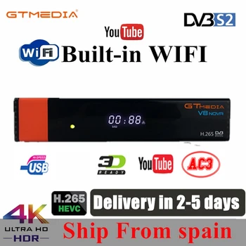 

1080P Full HD Receptor Gtmedia V8 Nova Built-in WiFi Europe DVB-S2 Satellite TV Receiver Support H.265 1080P YouTube PowerVu