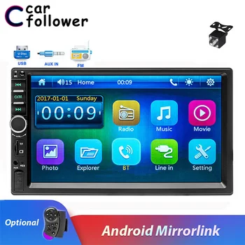 

Car Follower 2 Din Car Radio 7" Bluetooth Car Multimedia MP5 Player Touch Screen Autoradio Audio Stereo FM With Rear View Camera
