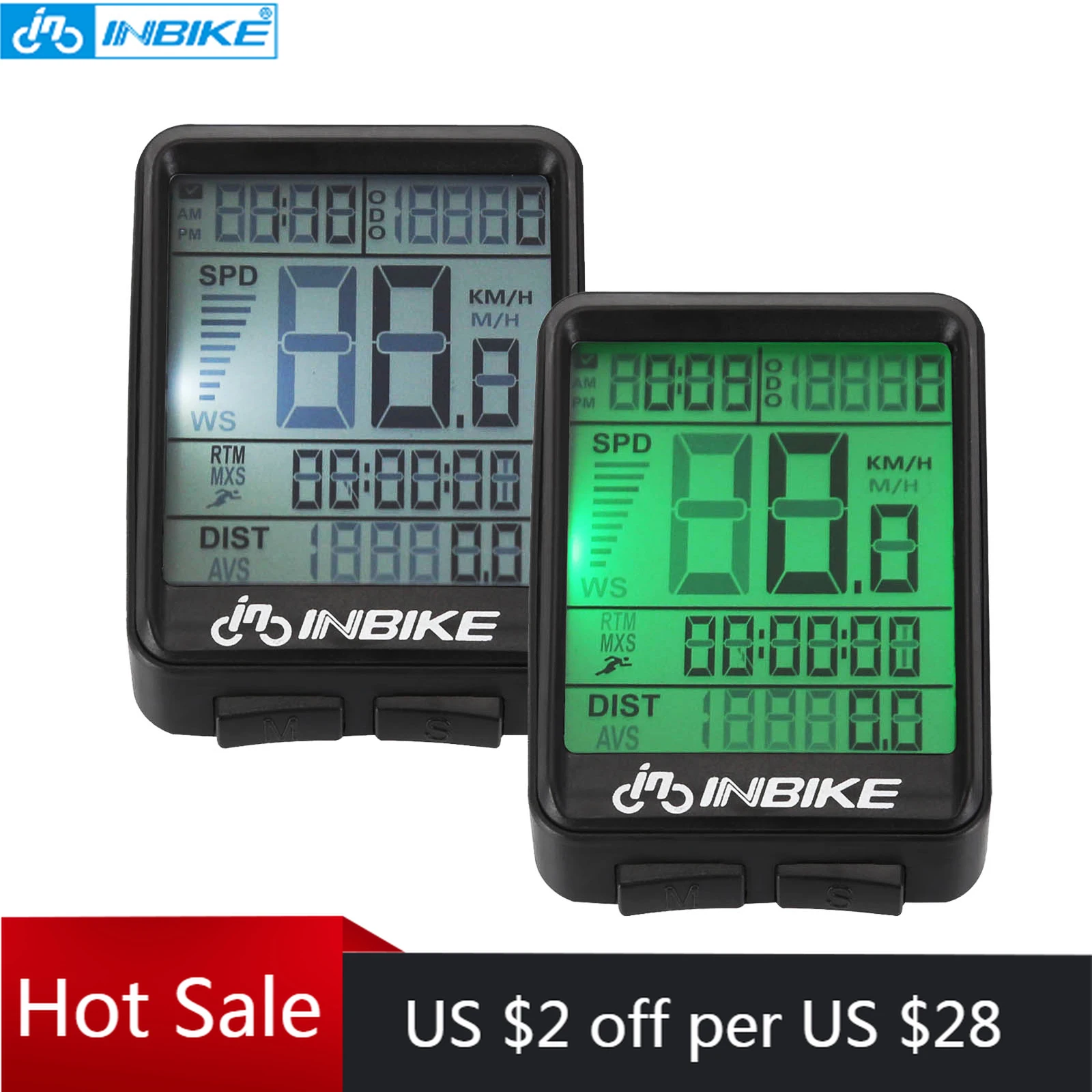 

Waterproof Bicycle Computer with Backlight Wireless Bicycle Computer Bike Speedometer Odometer Bike Stopwatch Include Battery