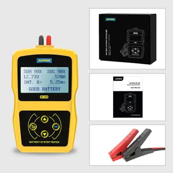 

AUTOOL BT360 Car Battery Tester 12V Digital Analyzer 2000CCA 220AH Regular Flood High Quality