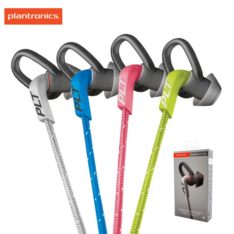 Plantronics Backbeat Fit 305 Wireless Sport Bluetooth Earphone with IPX5 Rated Water Resistant 6 Hours of Power for Android IOS