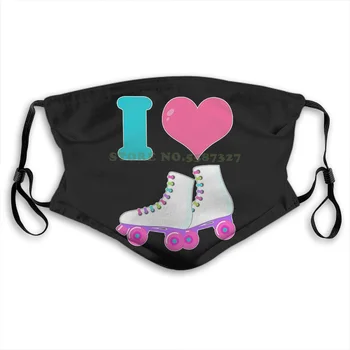 

Face Mask Fashion Free Shipping I Heart Love Roller Skating Hobby Sportsy Washable Half Face For Men Women Ladies Diy Masks