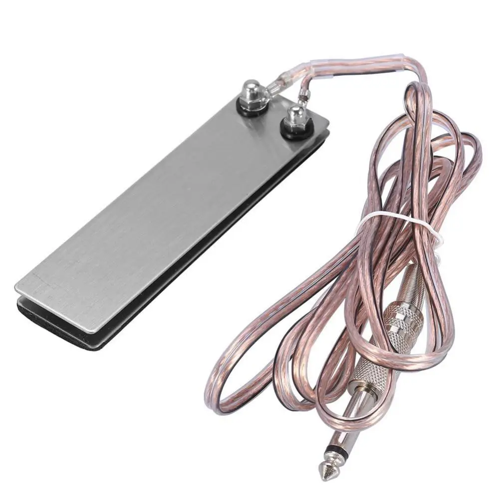 Mini-Stainless-Steel-Foot-Pedal-Switch-Controller-Tattoo-Power-Supply-Machine-Footswitch-5ft-Clip-Cord-Tattoo