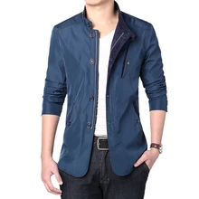 Повседневная зимняя флисовая куртка, тонкие однобортные куртки, приталенная Мужская ветровка, уличная Мужская однотонная куртка