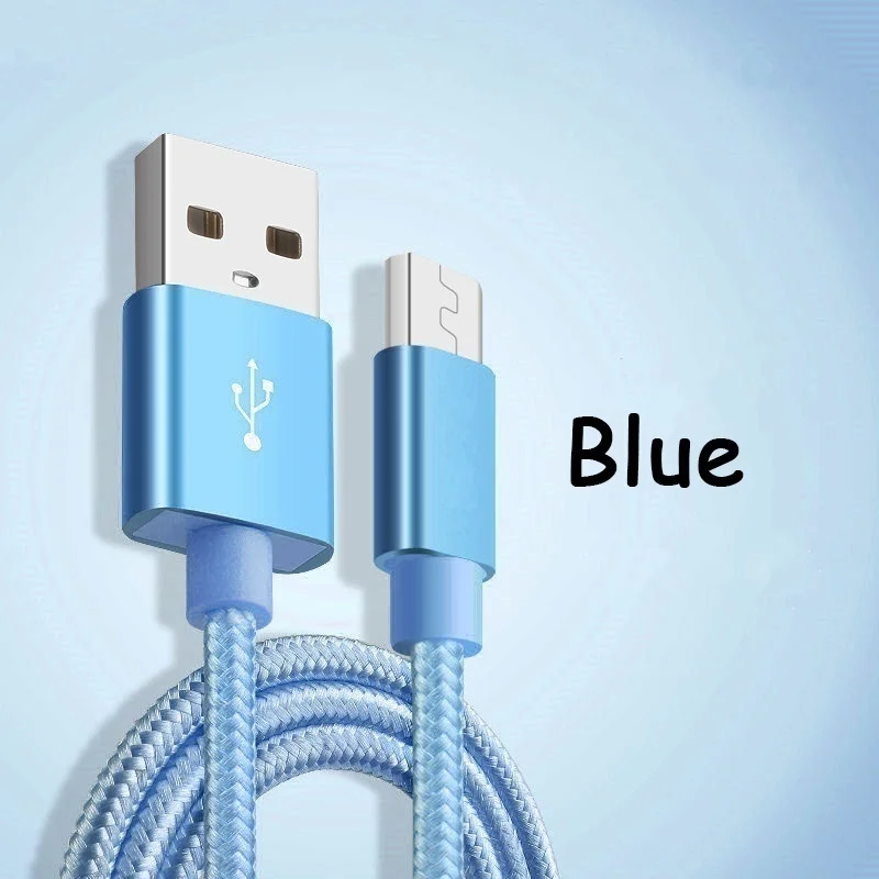 1PC Mobile Phone Data Cable 1M/2M/3M 6 Colors Data Lines For Apple Android Type-c - Цвет: blue