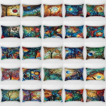 

Hot sale beauty trees pattern pillow cases rectangle bedroom pillow cases boys girls men women travel pillow cover 50*70cm