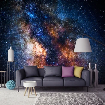 

Custom Photo Mural Wallpaper Starry Sky Nature Landscape Living Room Sofa Bedroom Background Wall Decor Painting Wall Art Modern