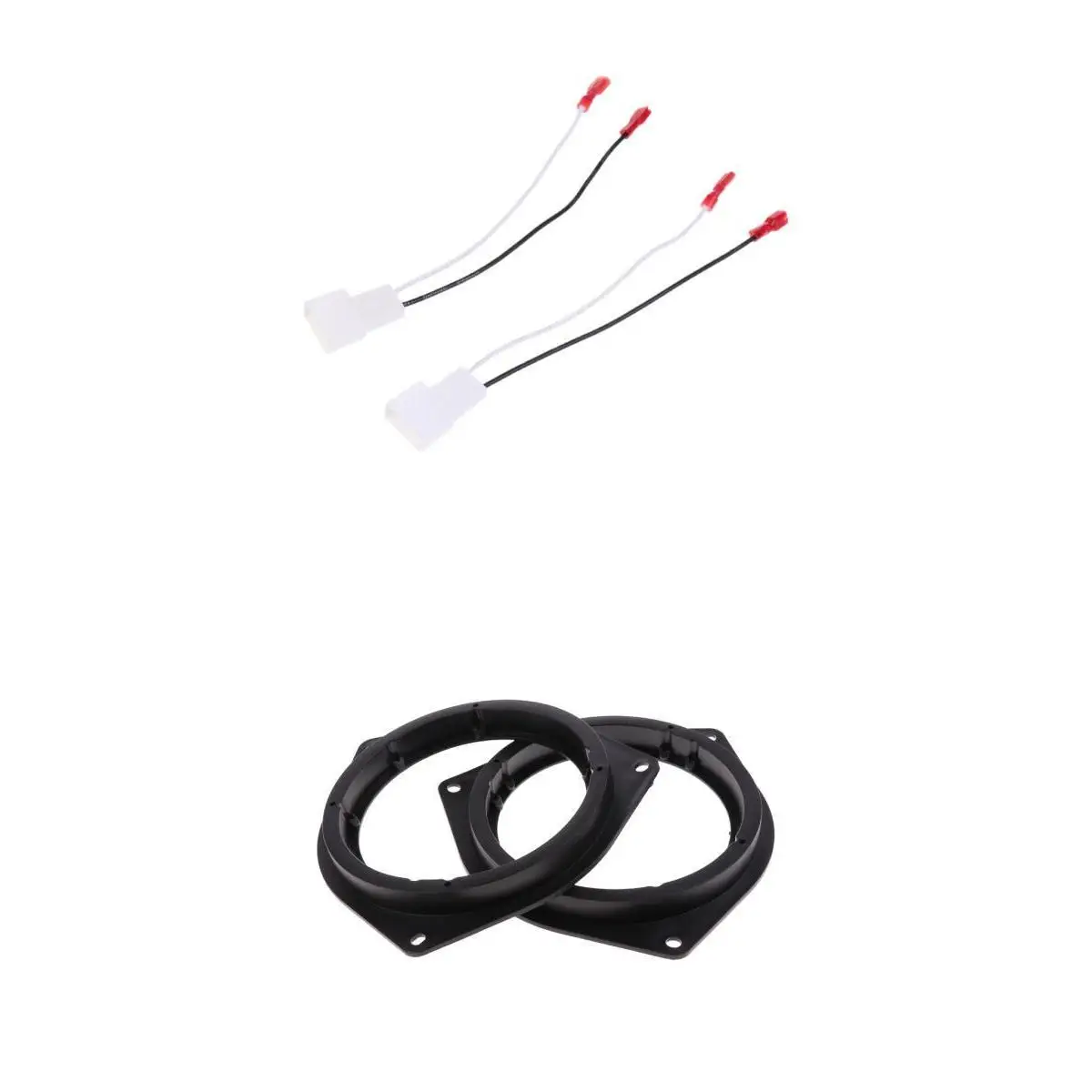 2pcs Auto Stereo Speaker Wire Harness + 2pcs Horn Speaker Adapter For Toyota