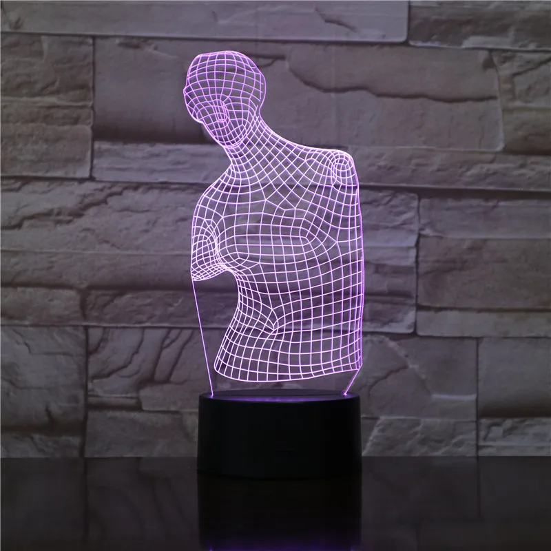3D лампа Venus De Milo Lampara детский ночник Домашний Светильник фигурка яркая основа подарок ко дню рождения для ребенка светодиодный ночник 1722