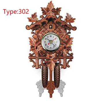 

Cuckoo Wood Hanging Bird Vintage Decorative Wall Clock Home Living Room Pendulum