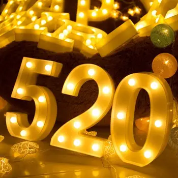 

Adeeing Number Shape Led Light Desktop Nightlight Decoration Wedding Ornament Window Scene Layout New Year