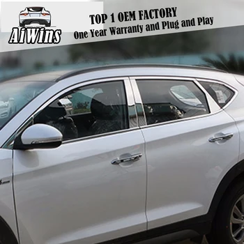 

16PCS Stainless Steel Window Trim Sticker For Hyundai For Tucson 2015 2016 All Windows Frame Trim Sequin Cover For Tucson 2016