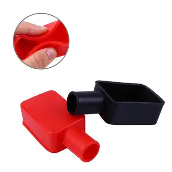 

2PCS Car Battery Negative Positive Terminal Covers Cap Boot Insulating Clamp Clips Protector Auto Batteries Accessories