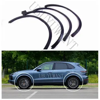 

4pcs High Quality Car Fender Wheel Eyebrow Protector Wheel Arch Trim Strip For Porsche Cayenne 2018 2019 2020