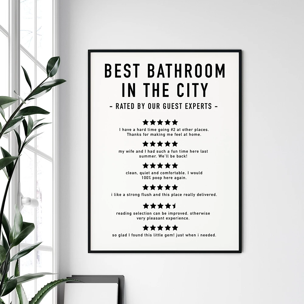 Wall Art Funny Bathroom Rules Signs Canvas Poster Word Search Quote Painting Best Toliet Print Modern Humour Picture Home Decor