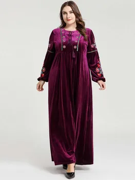 

Velvet Abaya Dubai Hijab Muslim Dress Kaftan Islamic Abayas Tesettur Elbise Turkish Dresses Caftan Marocain Robe Musulmanes