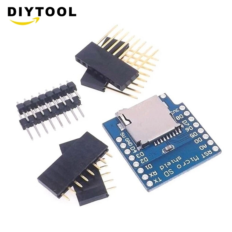 Щит Micro SD для WeMos D1 mini TF Wi Fi ESP8266 Arduino совместимое хранилище SD|Детали и аксессуары