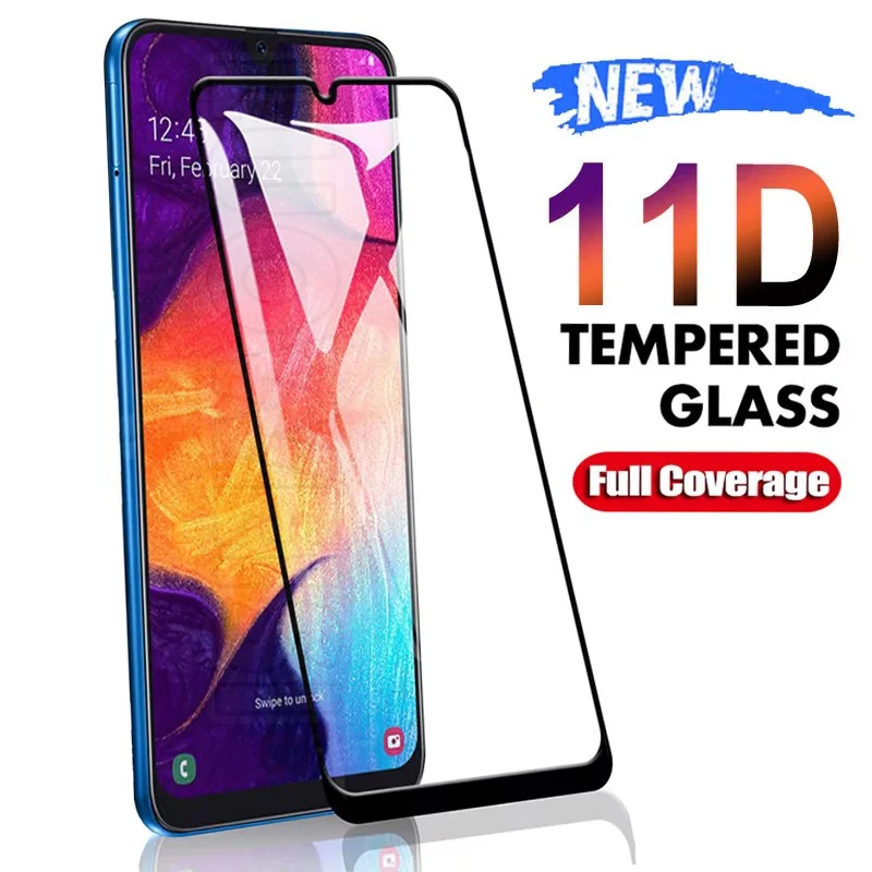 11D protectora de cristal para Samsung Galaxy A01 A11 A21 A31 A41 A51 A71 Protector de pantalla M21 M31 M51 A10 A20E A30 A50 de vidrio templado