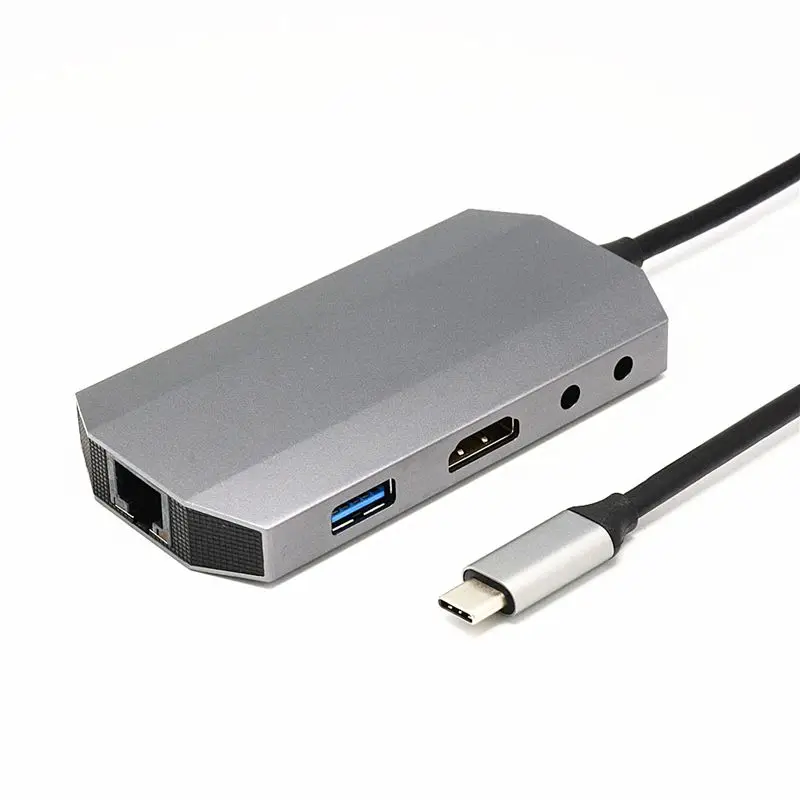 Type-C3.1 4K Usb3.0 Sd Tf карты Gigabit Ethernet Порты и разъёмы звуковая карта с интерфейсом Usb зарядка PD 9 в 1 конвертер