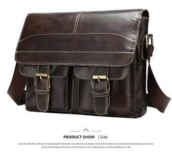 

Men's real Genuine Leather Shoulder Bags For Men messenger Bags Male Crossbody Bag Small Business handbag totes for male totes