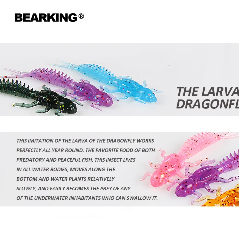 BEARKING, 5 см, 0,8 г, 15 шт., искусственные приманки, рыболовные приманки, силиконовые приманки для ловли рыбы, приманки для ловли рыбы, пластиковые приманки