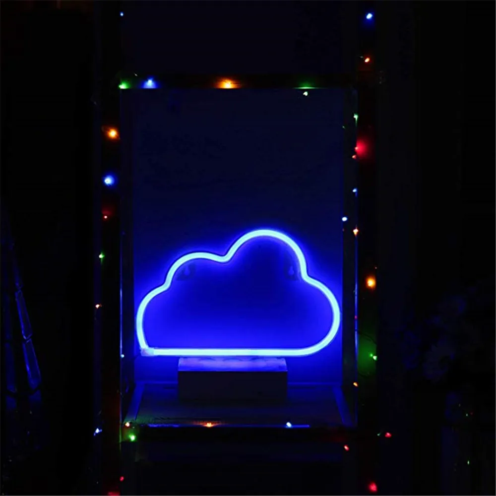Ночной светильник Батарея/USB работает облака светильник ning неоновый светильник s для рождества Детская комната вечерние подарок к празднику Украшения в спальню