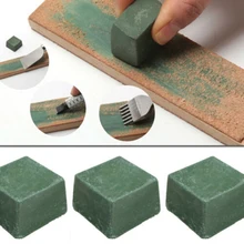 Pâte Abrasive pour cuir fait à la main, 3 pièces, affûtage de couteaux, crème de polissage, composé de cire, bloc de meulage à la main