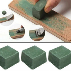 Pâte Abrasive pour cuir fait à la main, 3 pièces, affûtage de couteaux, crème de polissage, composé de cire, bloc de meulage à la main 