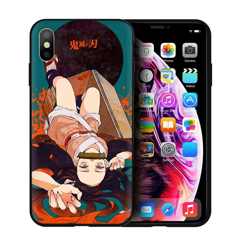 B3 EWAU аниме Kimetsu no Yaiba Мягкий силиконовый чехол для телефона iPhone 5 5S SE 6 6s 7 8 plus X XR XS 11 Pro Max - Цвет: B3