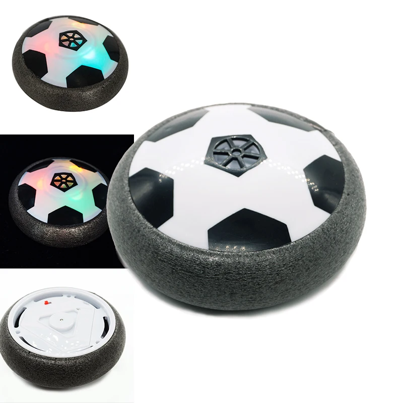Romirofs LED Light Flashing Music Ball Toy Electric Air Cushion Suspension Soccer Ball Disc Indoor Football Hovering Gliding Toy