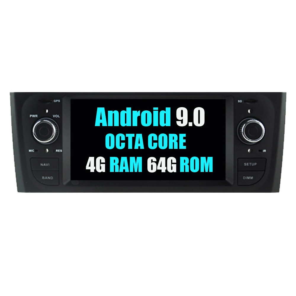 Perfect RoverOne Android 9.0 Car Multimedia Player For Fiat Grande Punto Linea Octa Core Radio Stereo GPS Navigation Sat Navi Head Unit 3