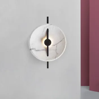 

Post-modern atmosphere light luxury wall lamp bedroom study living room designer model room marble wall lamp