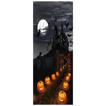 

2Pcs/Set of PVC Door Sticker Creative Door Sticker Halloween Door Sticker Sticker Door Decor for Party Decor Dooor