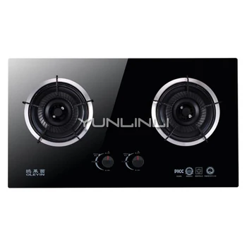 

Household Gas Stove Panel Cooktop Double-burner Gas Panel Furnace Tempered Glass Gas Hob Cooking Machine