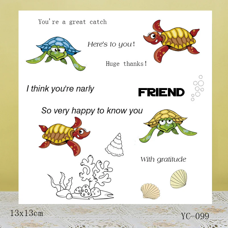 AZSG Colorful underwater world Clear Stamps For DIY Scrapbooking/Card Making/Album Decorative Rubber Stamp Crafts | Дом и сад