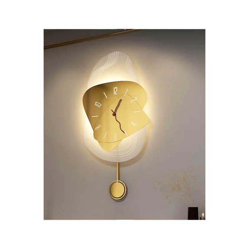 Modern Minimalist Light Luxury Wall Clock with Light 6 Modern Minimalist Light Luxury Wall Clock with Light 6