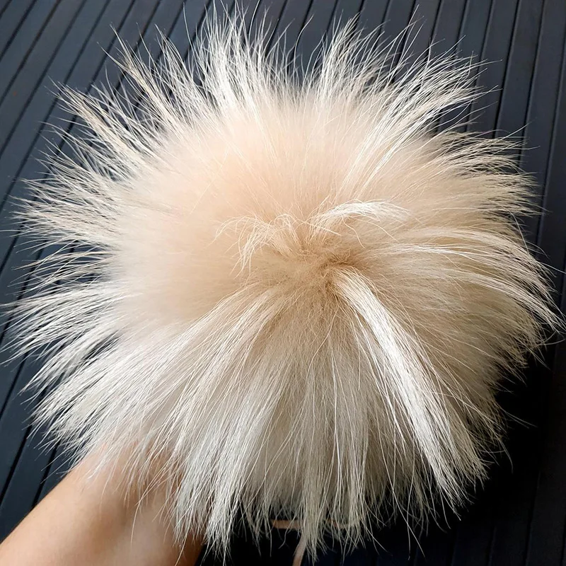 15cm Imitation Fur Pompom For Women Hat Fur Pom Poms for Hats Caps Fake Fur  Pompon
