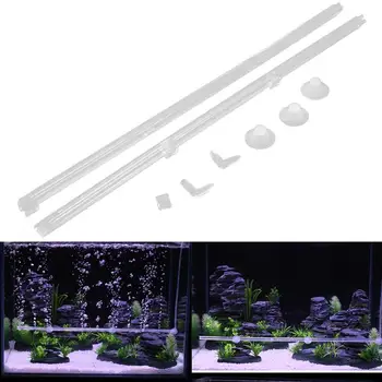 

12pcs Acrylic Aquarium Bubble Wall Air Stone Tubes With Suction Cup Tubes Caps Fish Tank Air Pumps Accessories