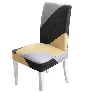

Seat Protector Dining Chair Cover Soft Washable Removable Banquet Universal Stretch Slipcover Printed Home Hotel Wedding Party