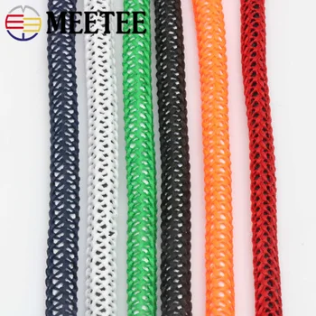 

Meetee 50Meters 5mm Polyester Weave Round Cords Crochet Rope for Bags Pants Clothes Decoration DIY Home Textile Accessories