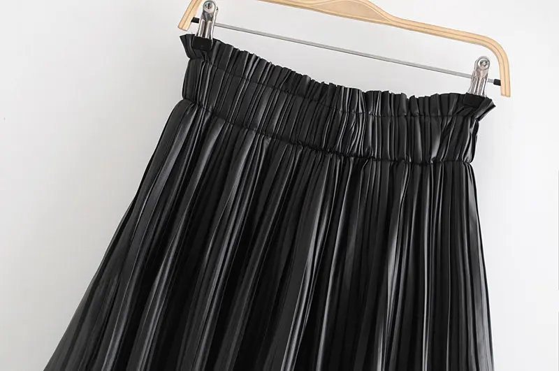 Искусственная кожа Faldas Mujer Moda черные юбки из искусственной кожи женская модная юбка из искусственной кожи Элегантные мини юбки с галстуком для женщин