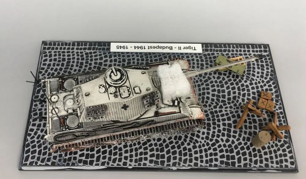 1/72 немецкая 800 Король тигр Танк битва в сэндвиче снег картина старение Готовая модель коллекции продукции