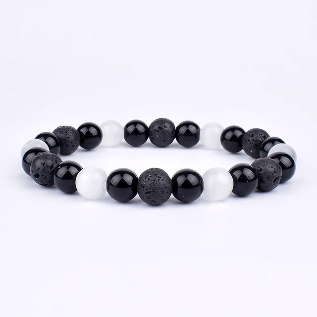 New Magnetic Hematite Bracelets Men Tiger Eye Stone Bead Couple Bracelets for Women Health Care Magnet Help Weight Loss Jewelry 14
