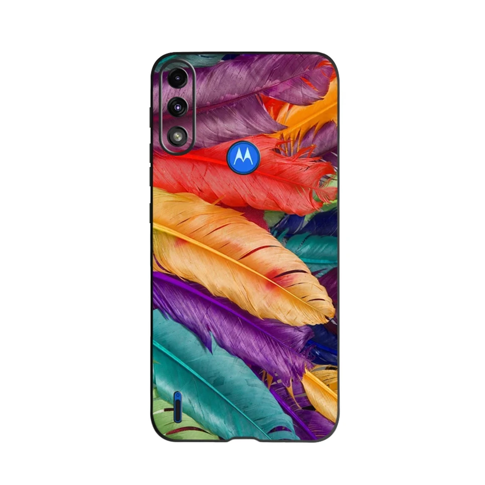 For Moto E7 Power Case TPU Soft Fashion Silicone Bumper for Motorola Moto E7i Power E7 4G Phone Case E7Power E 7i 7 Cover Flower leather phone wallet