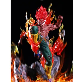 

38CM GK Anime Naruto Strongest Might Guy 3 Action Figure Konoha No Kedakaki Aoi Moju Figurine Eyes Led Light Pvc Model Toy M4011