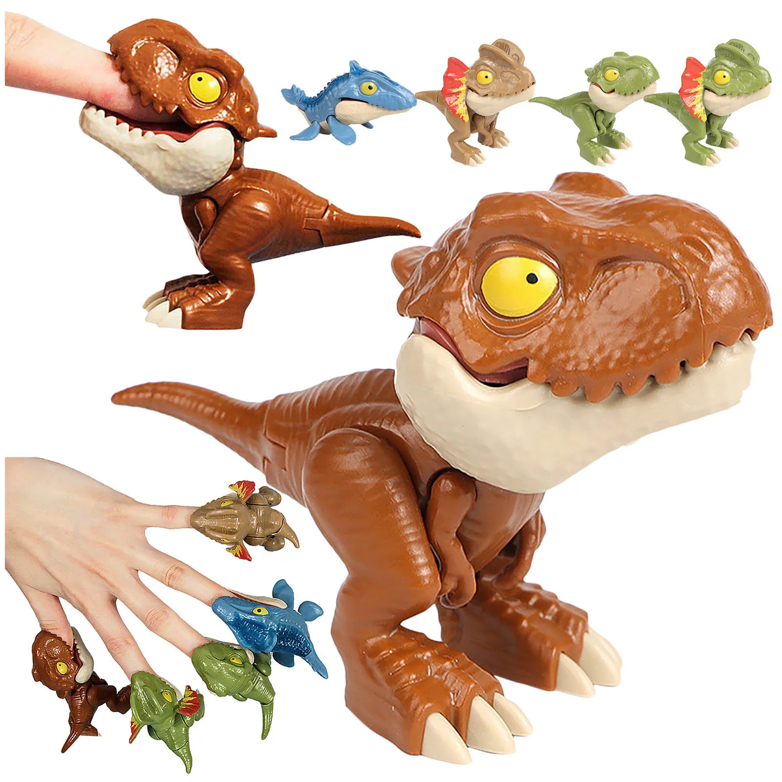 Finger Dinosaur Toy Tricky Tyrannosaurus Model Fidget Interactive Biting Hand Creative Children Xmas Gifts |