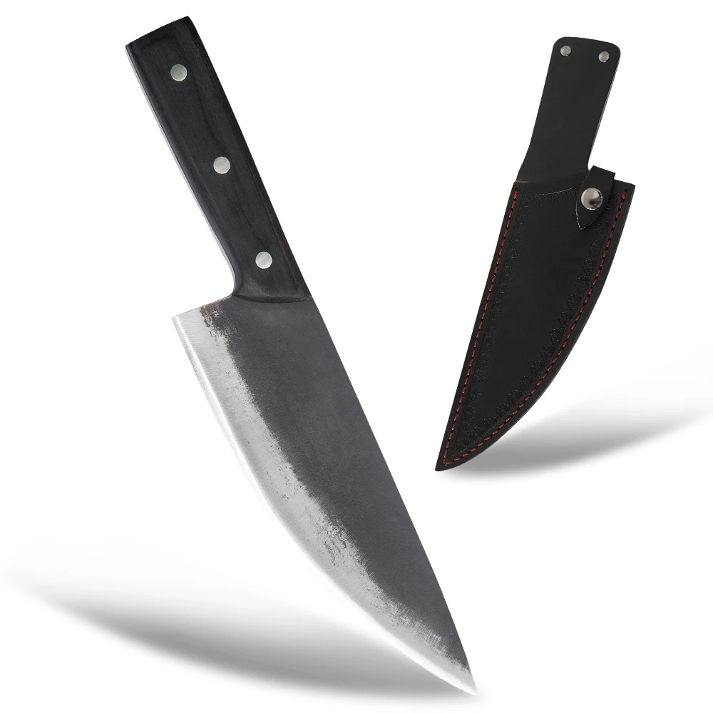 Damask 4cr13 кованый кухонный нож из нержавеющей стали 8 "нож шеф повара ручной